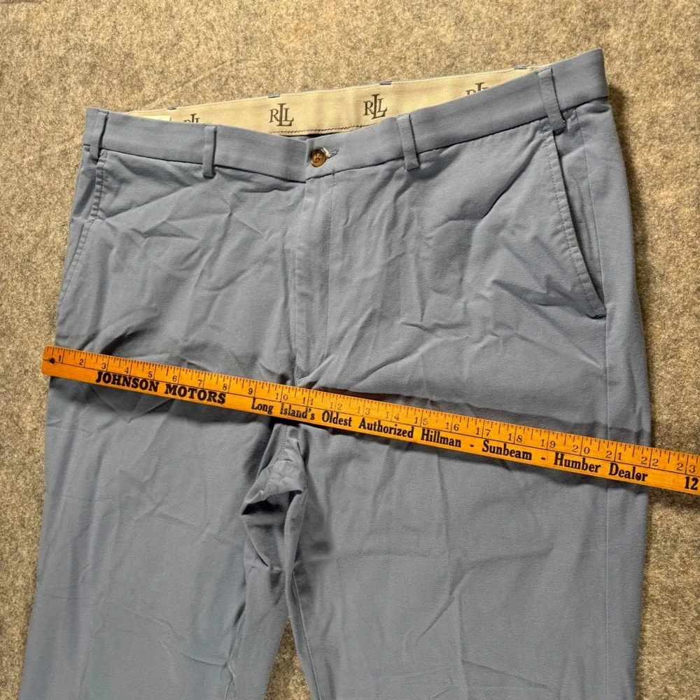 Lauren Ralph Lauren Classic Fit Cotton Stretch Chino Pants Blue 38x34 Flat Front